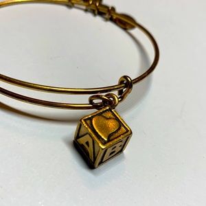 3/$15 Alex and Ani Baby block goldtone bracelet